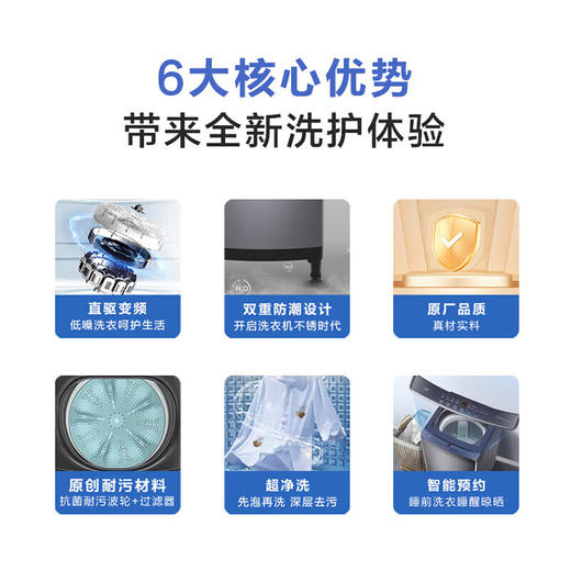 海尔（Haier）10kg波轮洗衣机全自动直驱变频除菌 抗菌耐污波轮 双重防潮 特种钢超净洗洗衣机BA608 直驱变频+20年防生锈+高底脚+超净洗+智能预约 商品图2