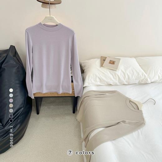 老米优品🎈3-5天。棉花糖般软绵绵~~《天丝+绵羊毛+醋酸中领磨毛长袖打底衫》软糯亲肤，中低领设计，高弹力。T251229A 商品图13