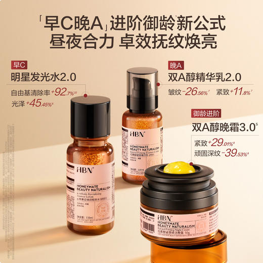 【品牌直发】HBN早C晚A水乳面霜套装护肤品进阶淡纹紧致抗皱提亮保湿化妆品礼物礼盒生日礼物圣诞礼盒 商品图2