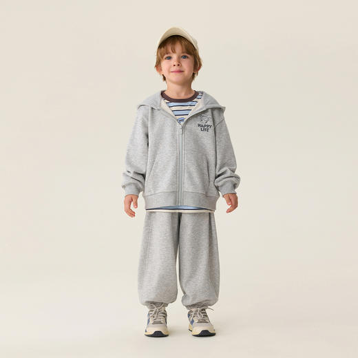 马克珍妮冒险小熊男童休闲连帽套装2026年春装新款560012 商品图2