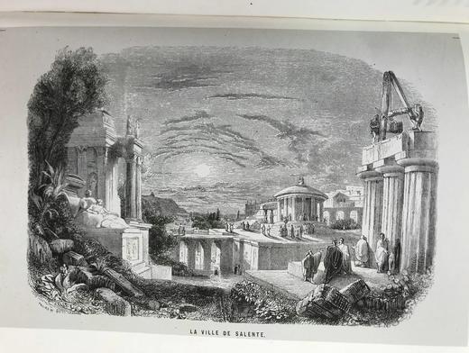 【法语】1861年 费奈隆《忒勒马科斯历险记》 配大量版画插图 真皮脊精装18开 商品图5