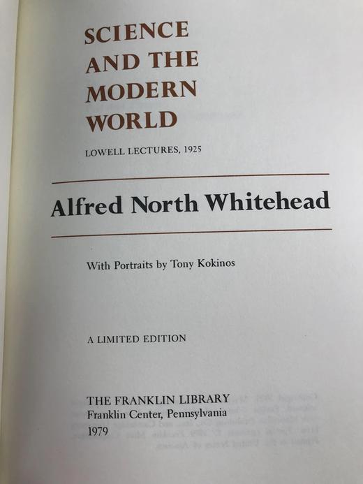 限量版！阿尔弗雷德・诺思・怀特海《科学与现代世界》 配插图 富兰克林图书馆豪华皮装本 商品图2