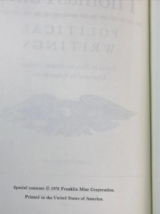 限量版！托马斯・潘恩配插图《托马斯・潘恩：政治著作集》 富兰克林图书馆豪华皮装本 商品图3
