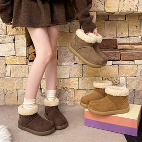 【小土豆勃肯雪地靴】加厚保暖内里 柔软亲肤 舒适不磨脚 防滑大底 雪天出行无忧 简约百搭 修饰腿型 跟高3CM 帮高10CM X36