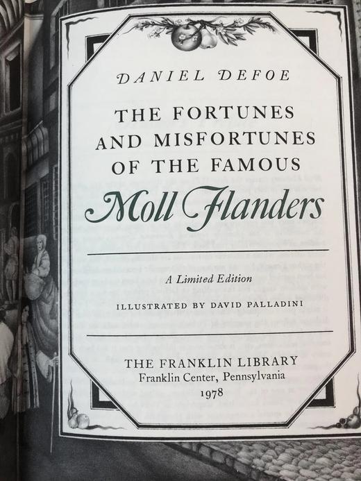 限量版！含藏书票 丹尼尔・笛福《摩尔・弗兰德斯》 配插图 富兰克林图书馆豪华皮装本 商品图3