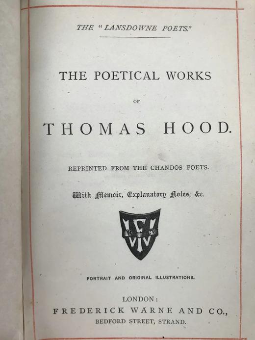 约1880年代 托马斯·胡德诗集 配多幅插图 全真皮精装36开 商品图5