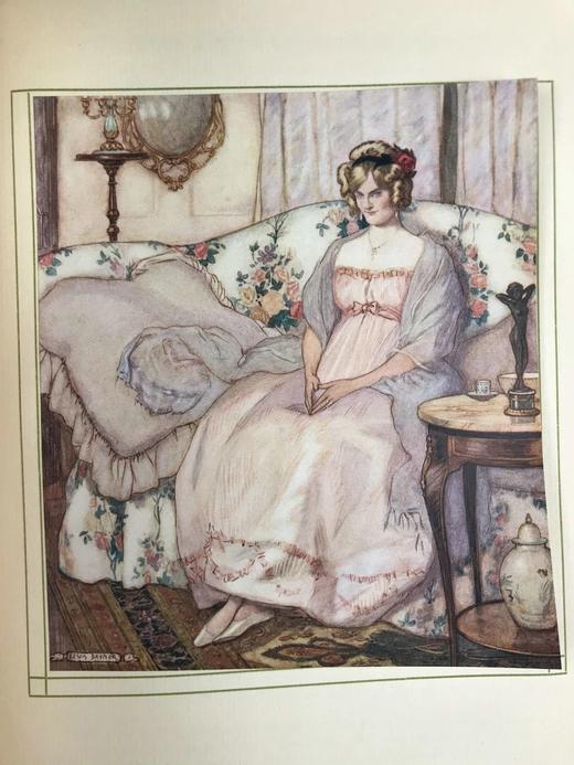 约20世纪早期 萨克雷《名利场》 刘易斯·鲍默20幅彩色手工贴图 漆布精装16开 商品图5