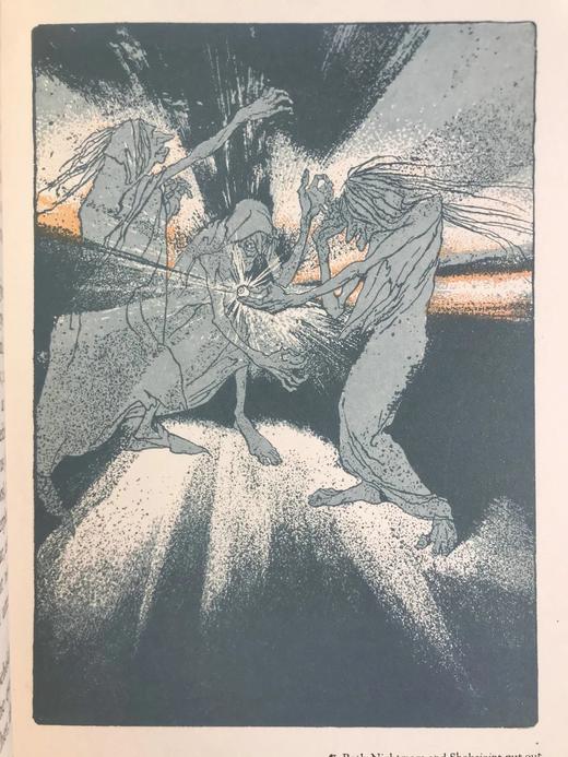 约20世纪早期 霍桑《神奇故事集》 鬼才拉克姆24幅手工贴图 漆布精装16开 商品图10