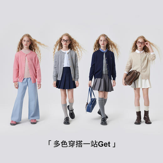 【纳维凯尔】【含绵羊毛】【120-165】Navigare意大利小帆船女童春秋针织开衫 商品图5