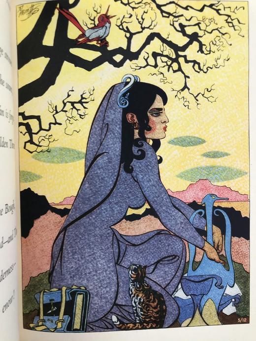 1947年 鲁拜集 谢里夫斯彩色插图 精装18开 商品图8