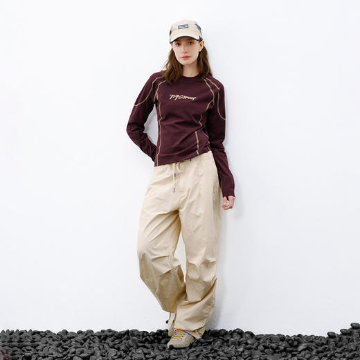 714street户外速干骑行服凉感运动长袖 2026春季宽松圆领T恤女款 商品图4