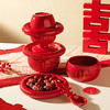 摩登主妇餐具碗碟套装结婚改口敬茶杯一对喜碗红色新婚礼物送新人 商品缩略图3