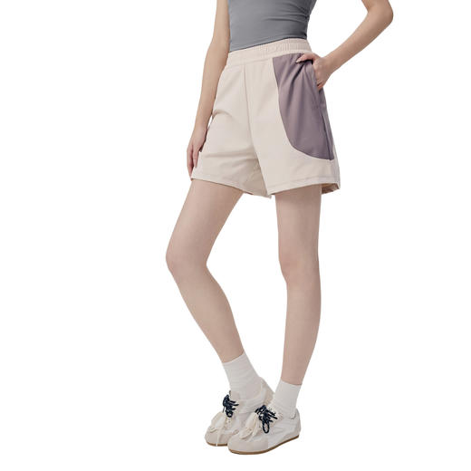 【限时秒】YOGACODE【火树银花系列】宽松休闲运动短裤女单侧撞色口袋健身五分裤DWK116025 商品图4