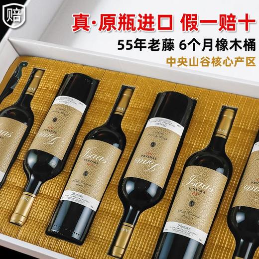 圣澳原瓶进口红酒高端干红葡萄酒年货礼品6支礼盒装红酒 商品图0