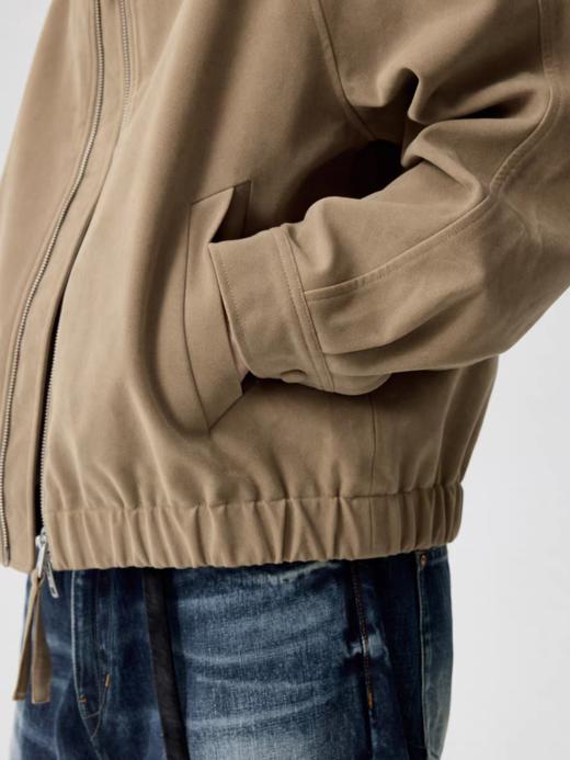 Simple Project/Y25233/麂皮感翻领宽松夹克 商品图3