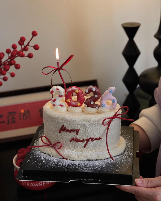 2026数字下雪新年跨年蛋糕 商品图1