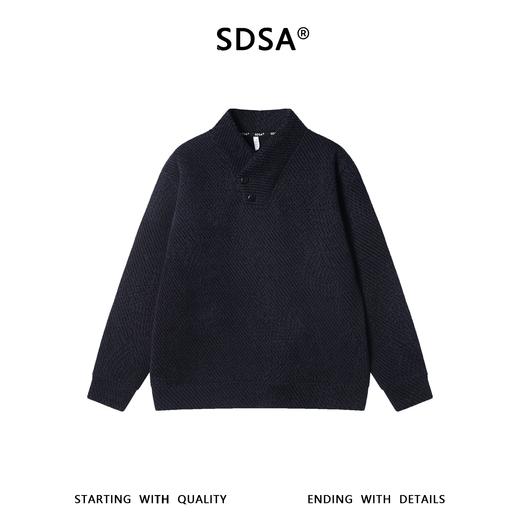 26WY05SDSA男士秋冬新款痞帅男装老钱风简约设计师V领卫衣宽松百搭上衣 商品图1