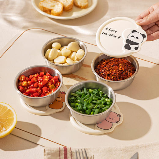 摩登主妇304不锈钢调料罐厨房家用迷你香料葱姜蒜分装收纳保鲜盒 商品图0