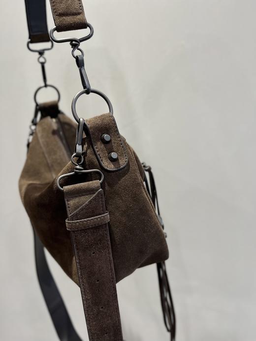 巴黎世家  新款限定色 麂皮深咖色 饭盒包（LZ） 商品图6