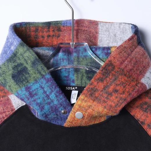 WY1569SDSA男士秋冬新款痞帅男装美式拼接色块印花字母连帽卫衣时尚休闲 商品图2