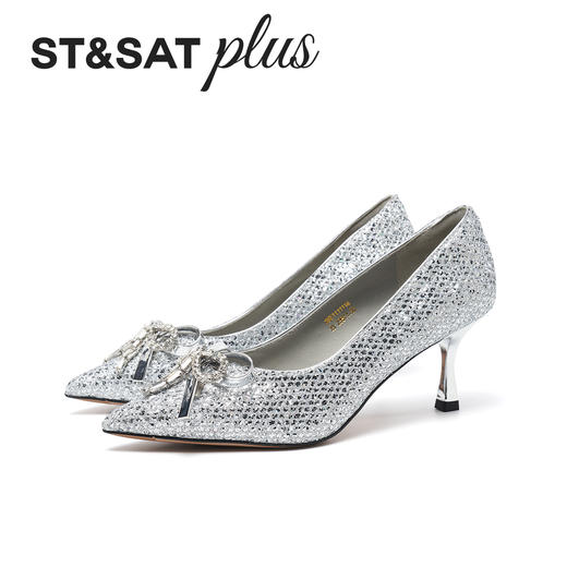 星期六26春新款优雅蝴蝶结高跟单鞋SSE1111114 商品图9