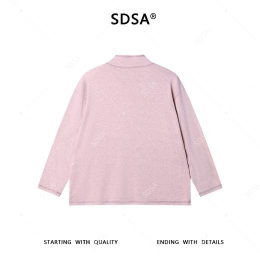 26T05SDSA男士秋冬新款痞帅男装韩版简约纯色缝线立领长袖T恤宽松百搭 商品图5