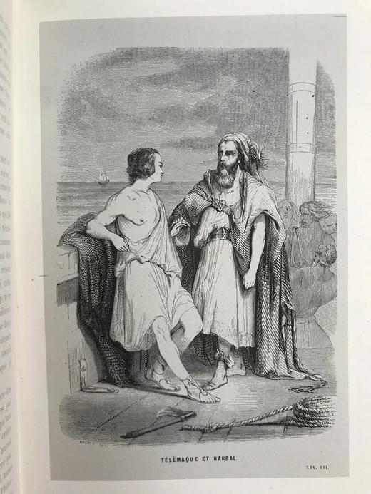 【法语】1861年 费奈隆《忒勒马科斯历险记》 配大量版画插图 真皮脊精装18开 商品图10