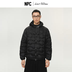 NPC潮牌无缝压胶菱形格90%鹅绒羽绒服15D连帽保暖秋冬NP5ADJ17