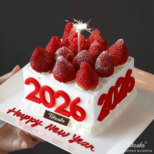 跨年草莓方形蛋糕 商品图0
