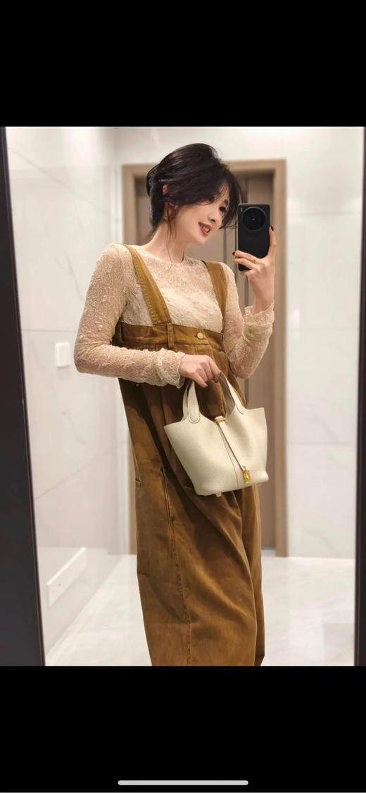 爱马仕 奶昔白 togo皮  菜篮子18 手提包 商品图3