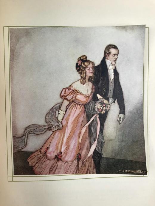 约20世纪早期 萨克雷《名利场》 刘易斯·鲍默20幅彩色手工贴图 漆布精装16开 商品图7