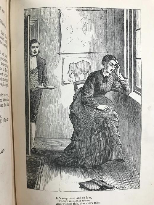 约1880年代 托马斯·胡德诗集 配多幅插图 全真皮精装36开 商品图8