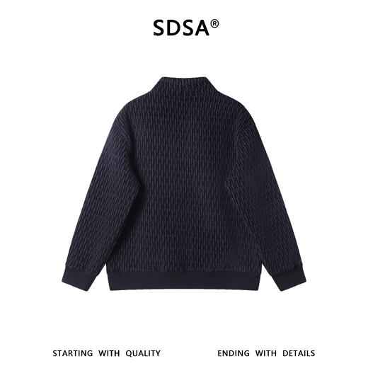 WY1572SDSA男士秋冬新款痞帅男装时尚撞色提花V领卫衣百搭宽松套头上衣 商品图5