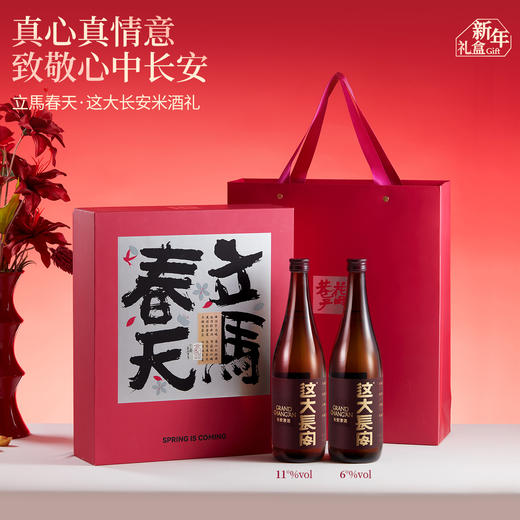花田巷子 | 立马春天 这大长安双支礼 酒精度13%vol  720l×2瓶（精致硬礼盒+礼袋） 商品图0