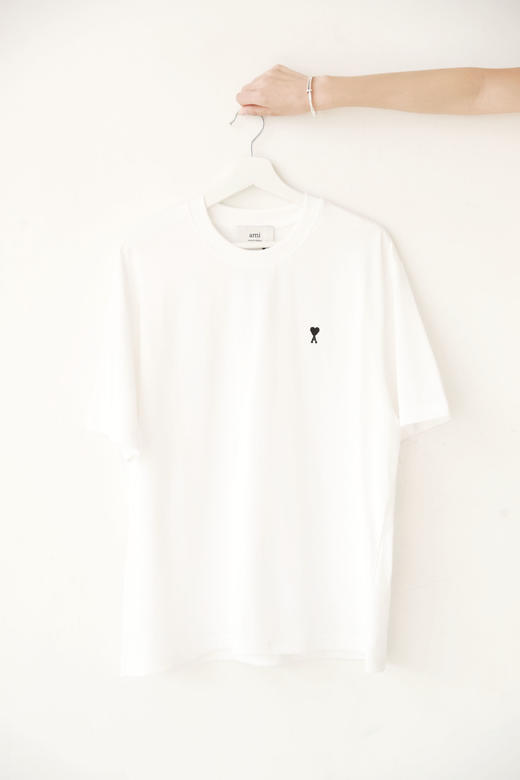 胸口小标tee，后颈字母刺绣。小黑标主题纯棉宽松复古半袖C122958 商品图13