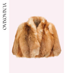 【孤品样衣，不退不换】【女星光环】天然纹理本色红狐中古泡泡袖中袖短款皮草
