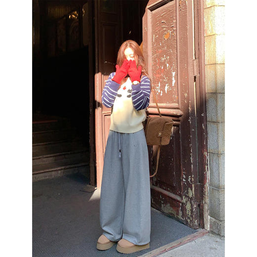 <曾小咸推荐>现货秒杀 ！微信超特价！韩系拼接条纹毛衣 日常189.99 立减100 秒杀89.99！！ 商品图1