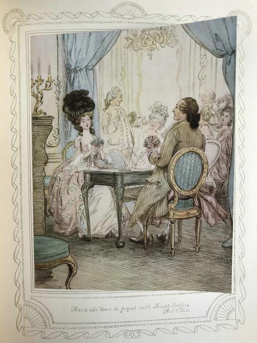 约20世纪早期 谢里丹《造谣学校》 休·汤姆森25幅彩色手工贴图 漆布精装16开 商品图10