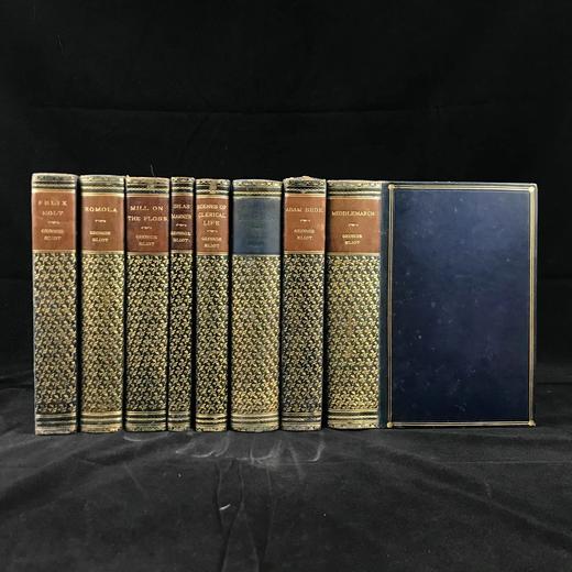工坊特装本！约19世纪后期 乔治·艾略特作品集（全8卷） 配插图 全真皮精装36开 商品图0