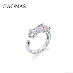 GAONAS  神驹纳祥 白色贵气时尚戒指11896JW