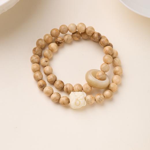 【奶香木醒狮双圈手串】敦煌福泽奶香木双圈手串 醒狮款民族风男女同款手串 商品图5