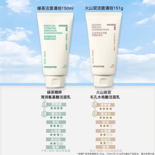 韩国悦诗风吟济州岛绿茶洗面奶 女补水保湿控油清爽洁面乳男士 商品图1