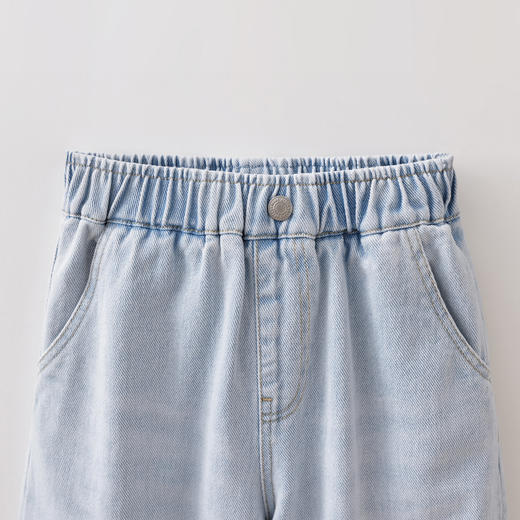 马克珍妮简约牛仔男童纯棉百搭萝卜裤2026年春装新款560033 商品图4