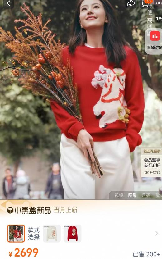 马年限定高圆圆同款马年图腾吉祥如意羊毛衫 商品图3