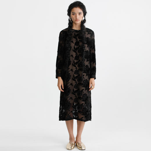 戴布拉芬丝绸连衣裙L29A512 商品图0