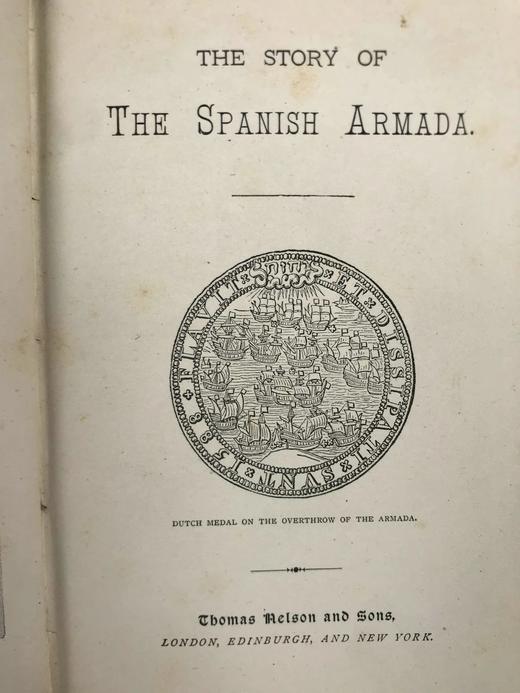 1900年 西班牙无敌舰队的故事 17幅插图 全真皮精装64开 商品图4