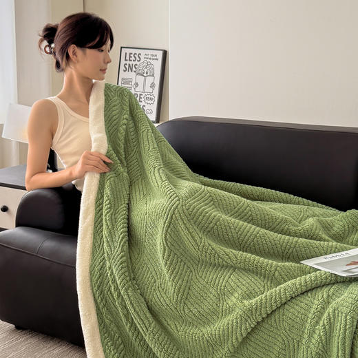 热卖！超软糯！恒源祥 2026新款 塔芙绒羊羔绒双层盖毯 超厚超柔软 7色可选（单盖毯 无枕套） 商品图2