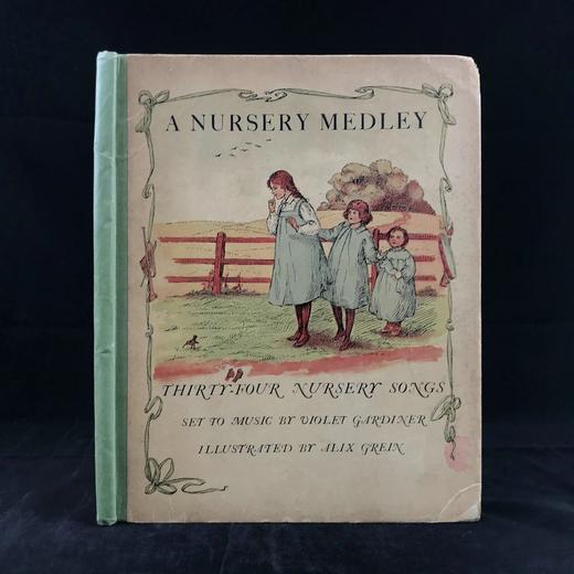 约20世纪早期 童谣乐谱集 阿历克斯·格赖恩精美插图 布脊精装16开 商品图0