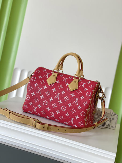 秋冬特惠💰1150 原单LV M14067红 尺寸：30×21×17cm SPEEDY P9 全皮枕头包 变码芯片 商品图2