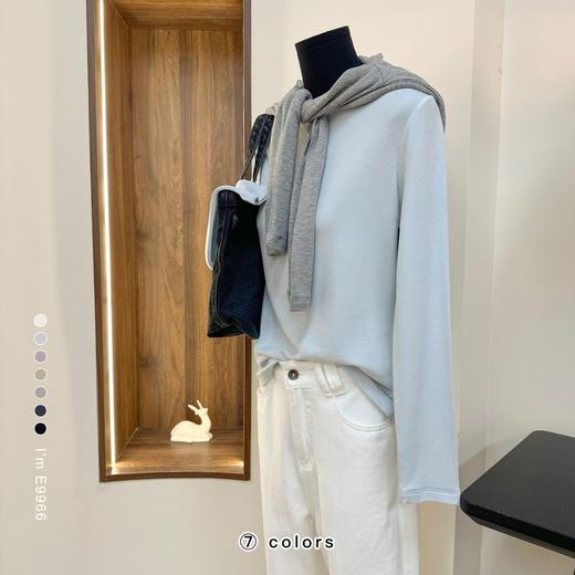 老米优品🎈3-5天。棉花糖般软绵绵~~《天丝+绵羊毛+醋酸中领磨毛长袖打底衫》软糯亲肤，中低领设计，高弹力。T251229A 商品图3